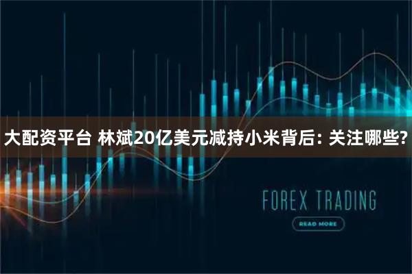 大配资平台 林斌20亿美元减持小米背后: 关注哪些?