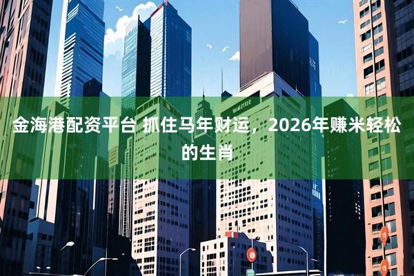 金海港配资平台 抓住马年财运，2026年赚米轻松的生肖